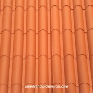 Panel sándwich imitación teja
