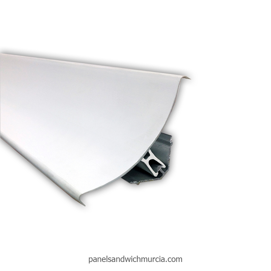 Ángulo cóncavo sanitario base PVC para 7 y 9 cm