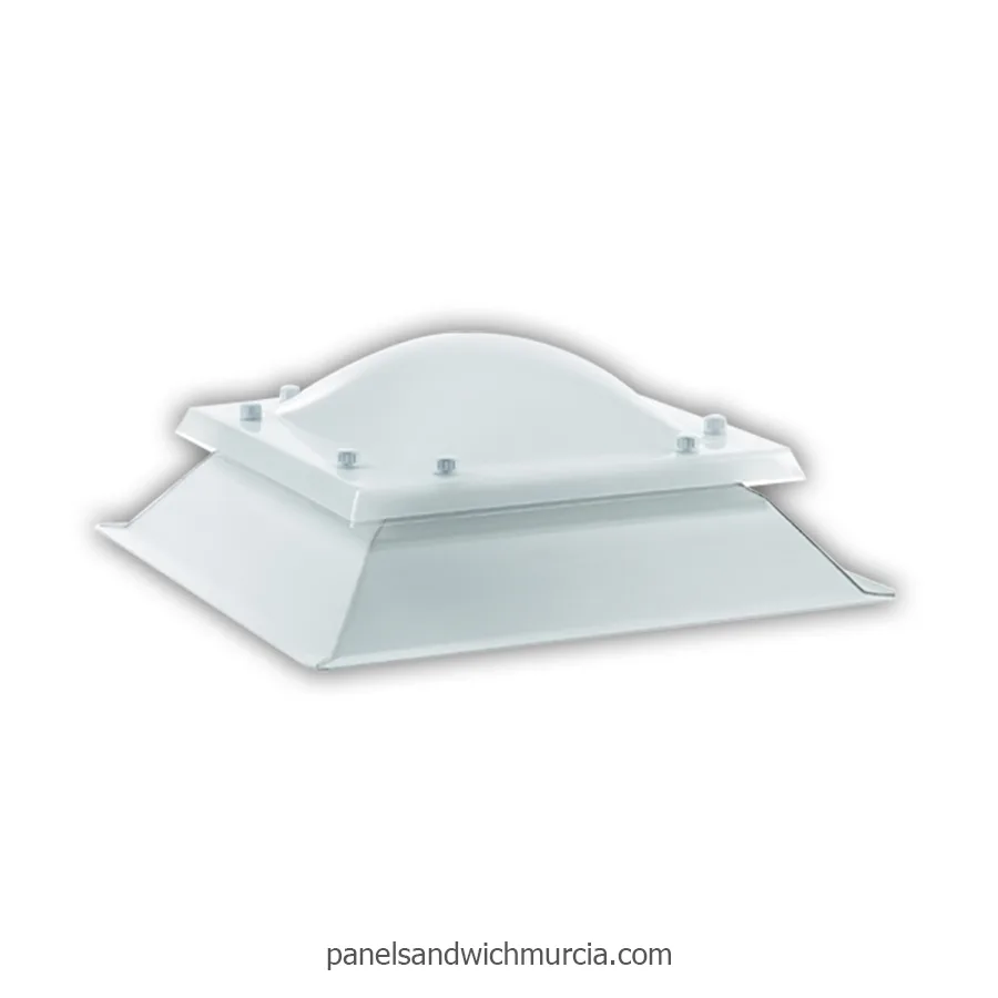 Claraboya cuadrada metacrilato fija base zócalo