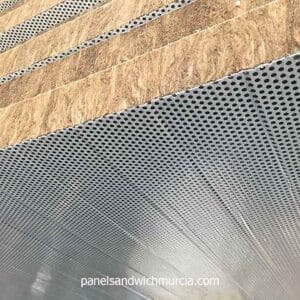 Panel sándwich acústico lana de roca