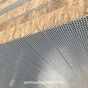 Panel sándwich acústico lana de roca