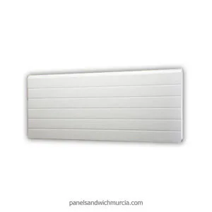 Panel sándwich aluminio ranurado blanco