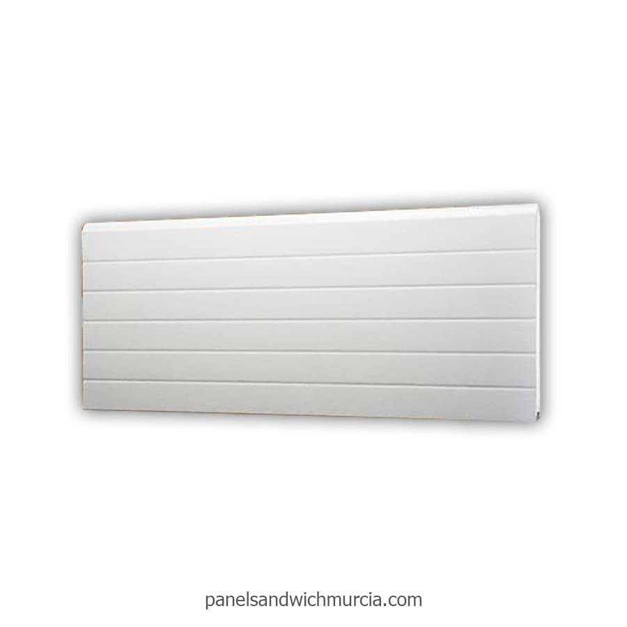 Panel sándwich aluminio ranurado blanco