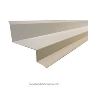 Remate lateral cubierta tapajuntas a pared