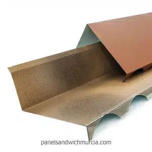 Remate sobre pared panel teja