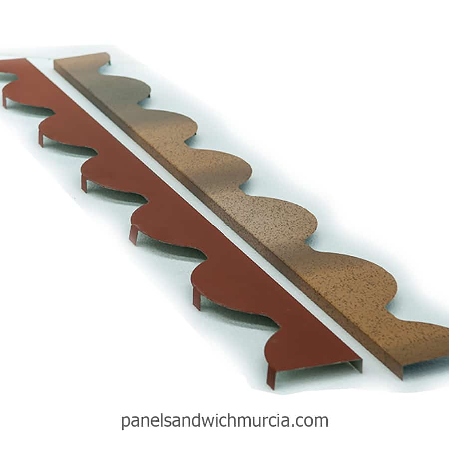 Silueta panel sándwich teja